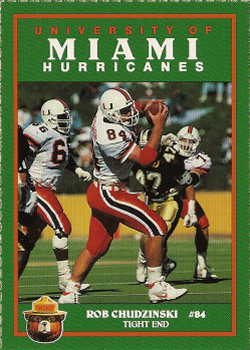 chudzinski rob miami hurricanes 1990 football cards coordinator offensive smokey assistant 1994 te 1995 1996 coach 2001